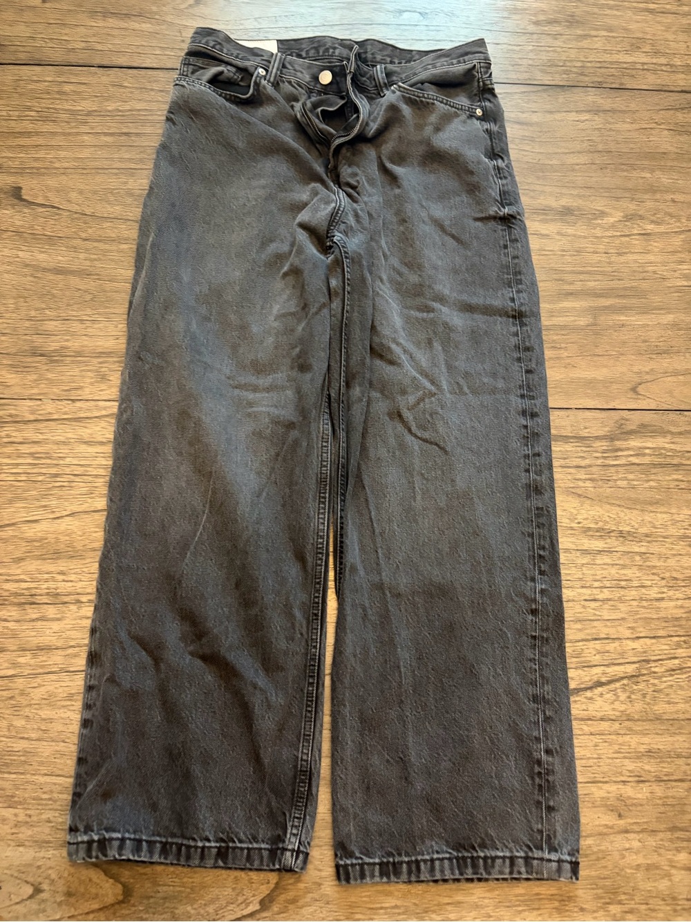 H&M Black Washed Classic Baggy Jeans